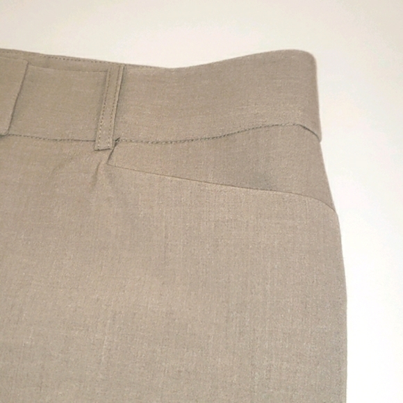 Tahari Wide Leg High Waisted Trousers Khaki Tan Hidden Closure Career Pants 10 - Picture 7 of 16